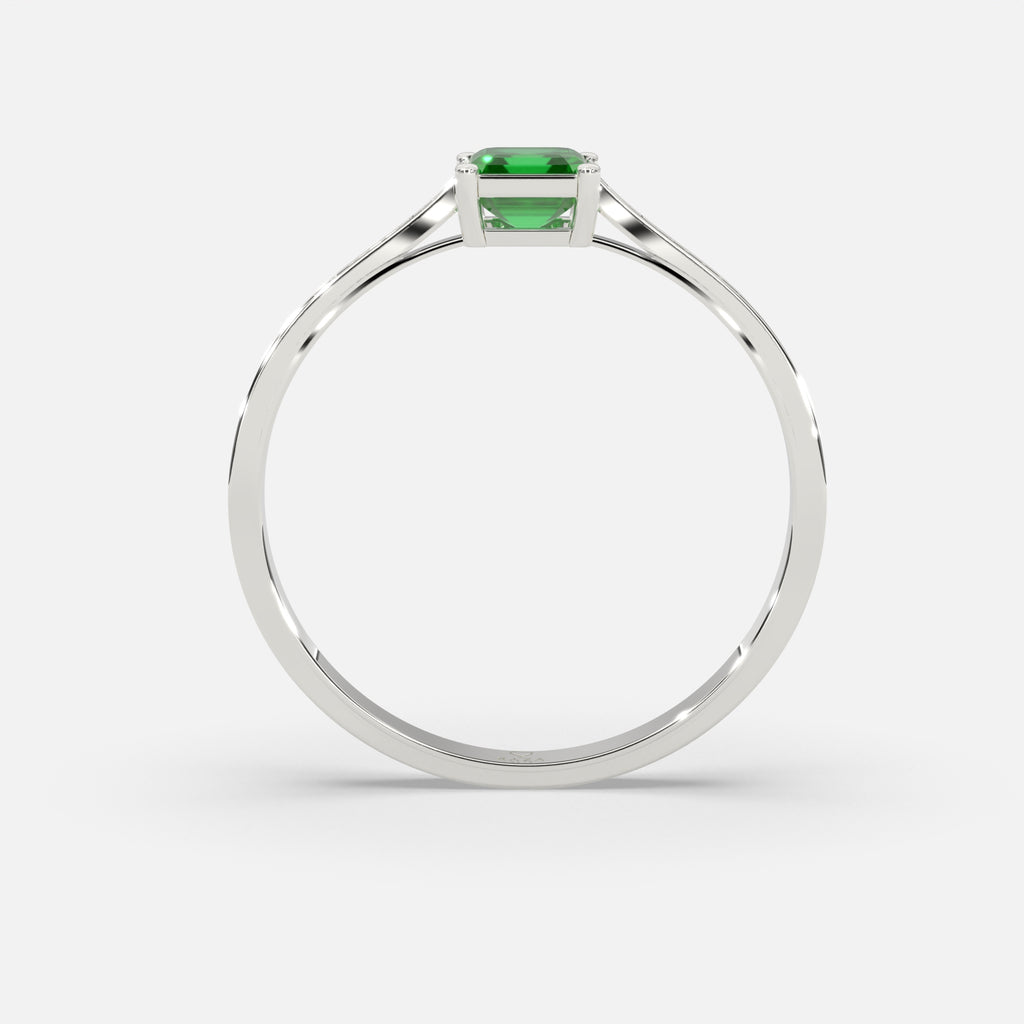 Randa Emerald Ring Silver