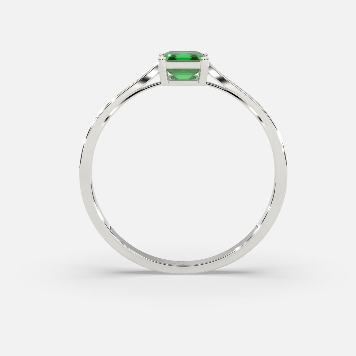 Randa Emerald Ring Silver