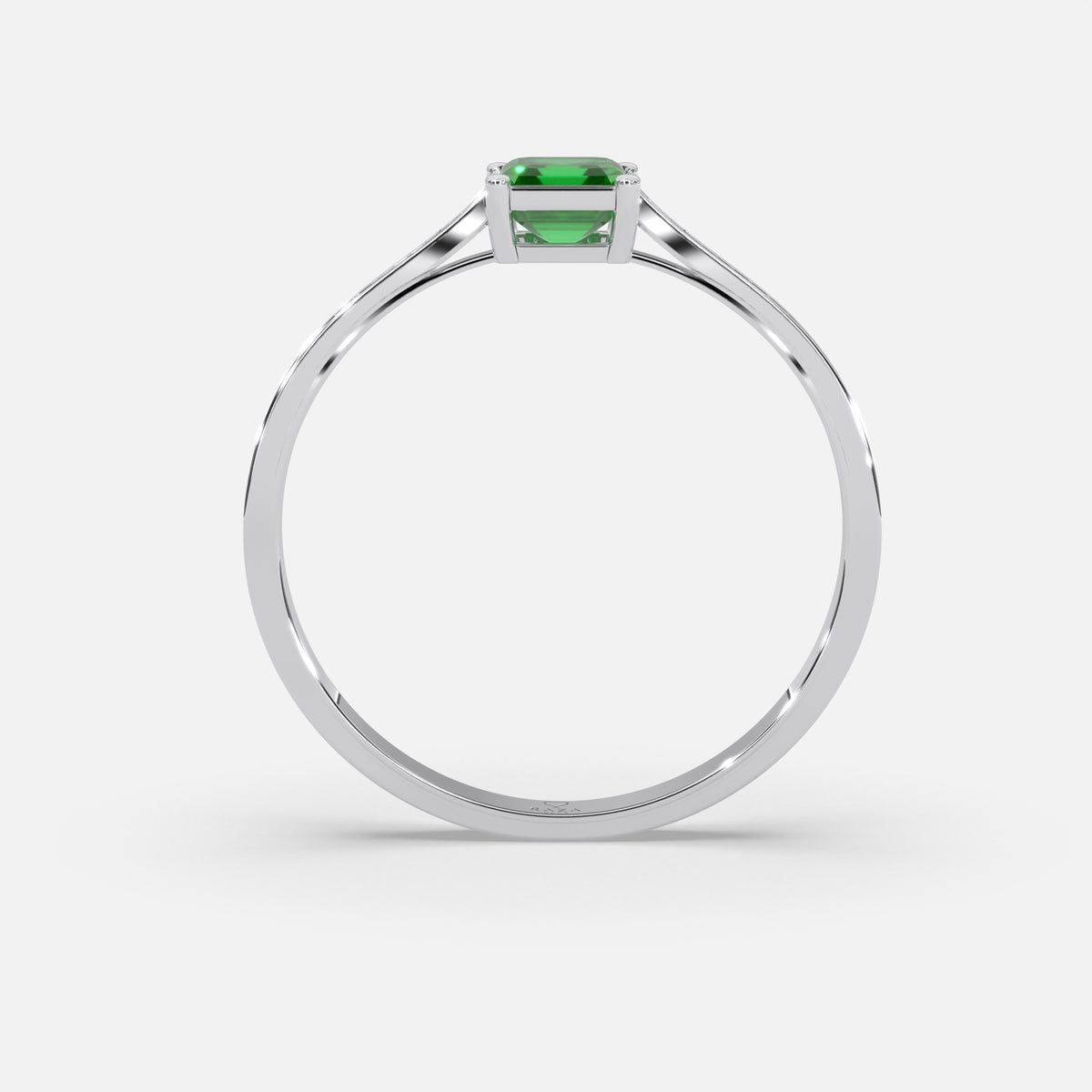 Rasha Emerald Ring 18k White Gold