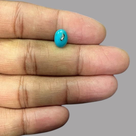 Raw Turquoise 1.34 Carats 9.9 x 7 x 3.1 mm in Oval