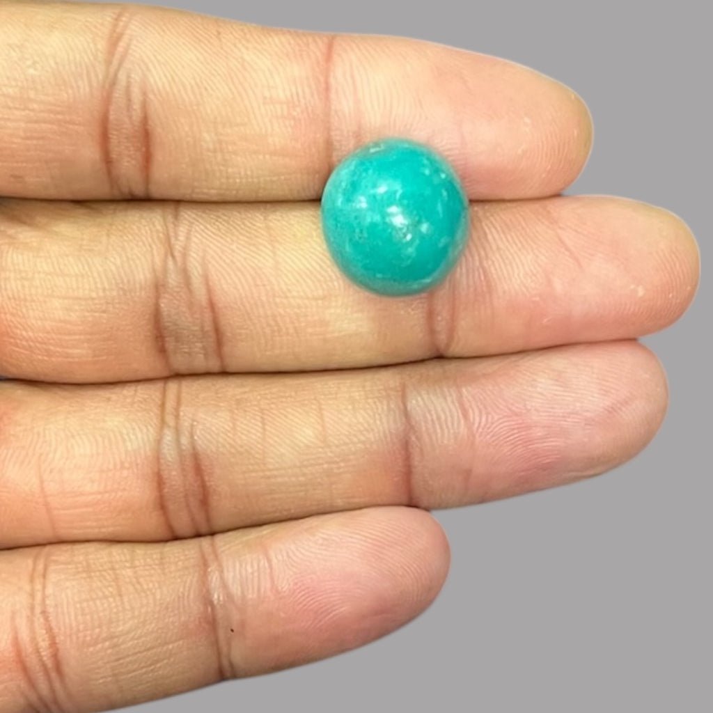 Raw Turquoise 15.12 Carats 15.9 x 14.7 x 10.5 mm in Oval