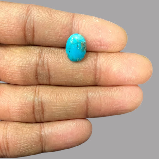Raw Turquoise 3.19 Carats 13.3 x 9.8 x 3.5 mm in Oval