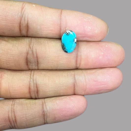 Raw Turquoise 3.34 Carats 12.4 x 8.4 x 3.3 mm in Oval