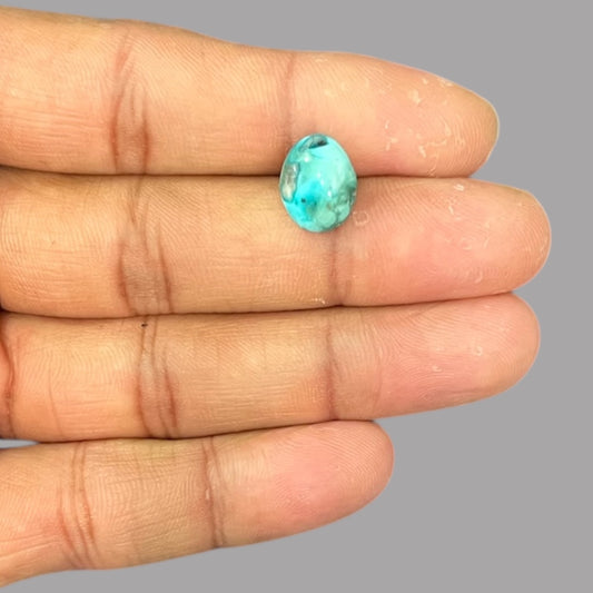 Raw Turquoise 4.40 Carats 12.3 x 9.8 x 5 mm in Oval