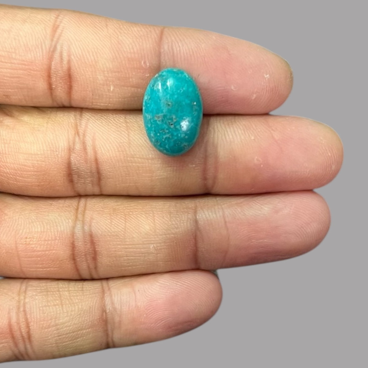 Raw Turquoise 7.14 Carats 17.6 x 12 x 5.2 mm in Oval 