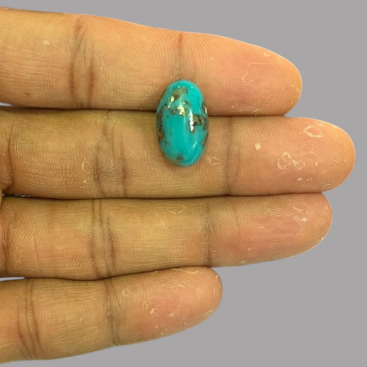 Raw Turquoise 8.90 Carats 18 x 10.8 x 6.5 mm in Oval