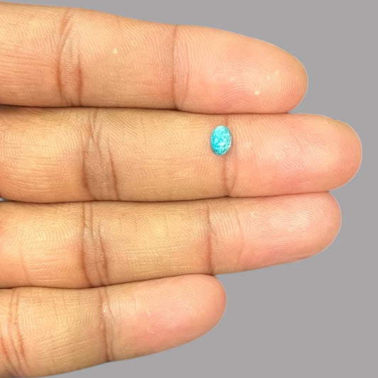 Raw Turquoise For Sale 0.43 Carats 6 x 4.1 x 2.5 mm in oval