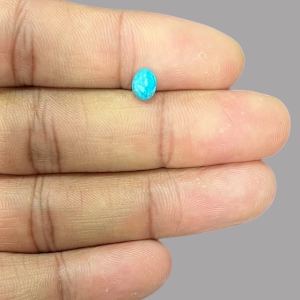 Raw Turquoise For Sale 0.54 Carats 7 x 5.2 x 2.6 mm in oval