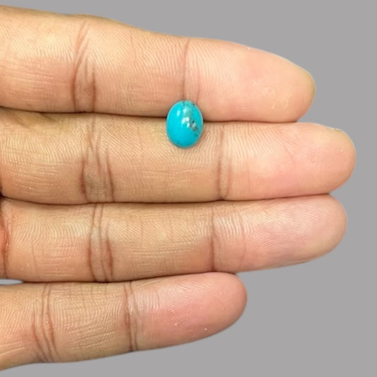 Raw Turquoise For Sale 1.50 Carats 9.6 x 7.6 x 4.3 mm in oval