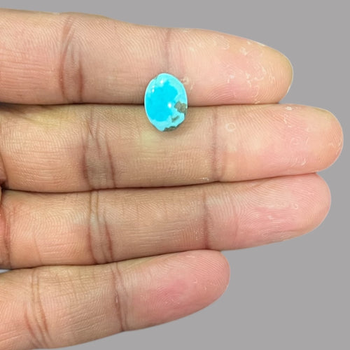 Raw Turquoise For Sale 3.55 Carats 12.1 x 8.9 x 4.3 mm in Oval