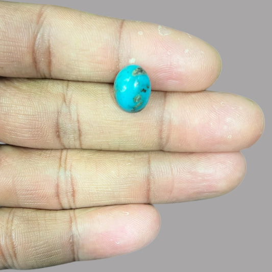 Raw Turquoise For Sale 4.42 Carats 12.5 x 9.7 x 5.5 mm in Oval