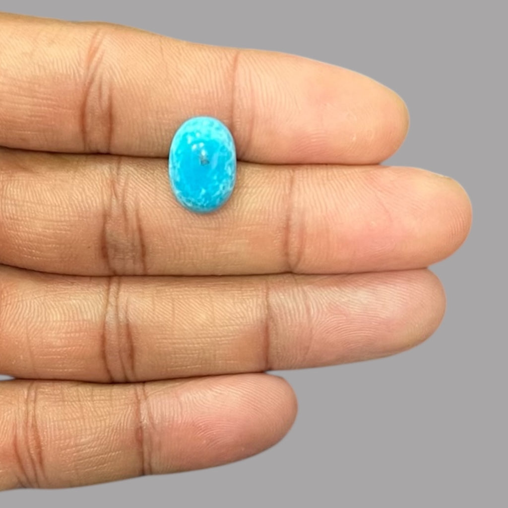 Raw Turquoise For Sale 6.01 Carats 14.5 x 10 x 6 mm in oval