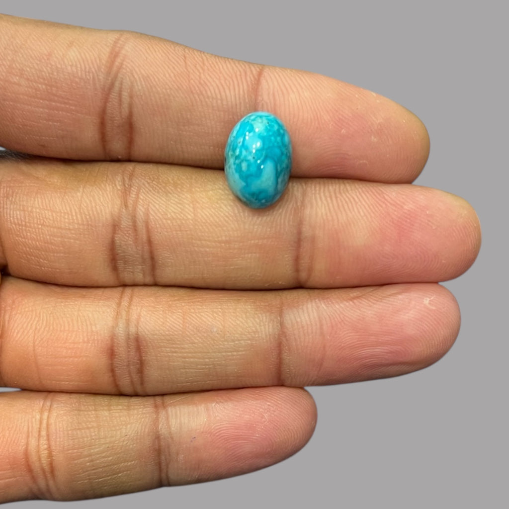 Raw Turquoise For Sale 6.65 Carats 13.8 x 9.9 x 7.6 mm in Oval