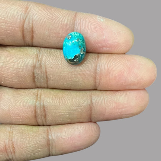 Raw Turquoise For Sale 6.67 Carats 14.2 x 10.1 x 5.9 mm in Oval