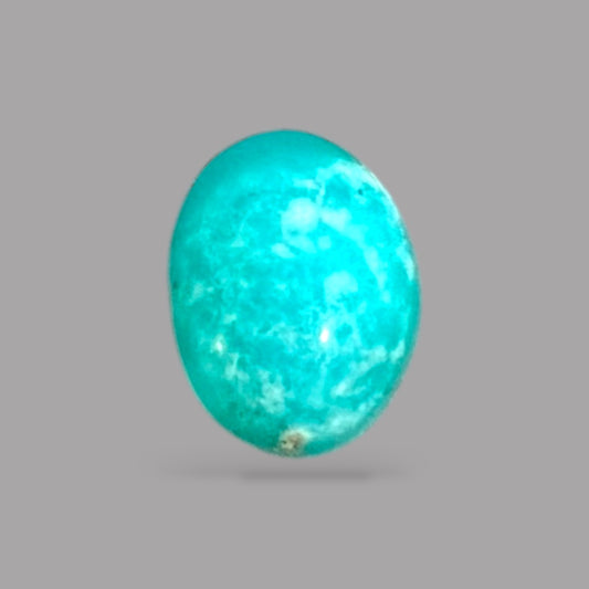 Raw Turquoise Stone 0.58 Carats 7.3 x 5.5 x 3 mm in oval