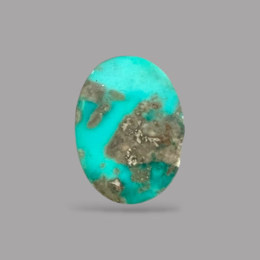 Raw Turquoise Stone 13.41 Carats 21 x 15.4 x 5.6 mm in Oval