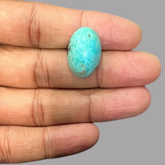 Raw Turquoise Stone 22.14 Carats 22.3 x 14.7 x 9.6 mm in Oval
