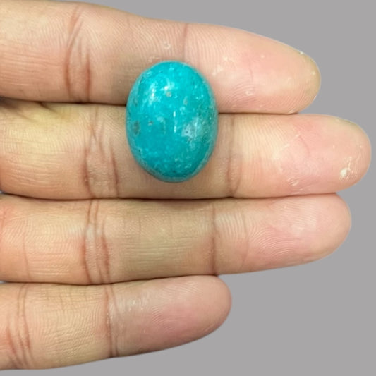 Raw Turquoise Stone 22.92 Carats 23.2 x 17.6 x 9.2 mm in Oval