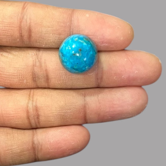 Raw Turquoise Stone 25.87 Carats 17 x 12 mm in Round