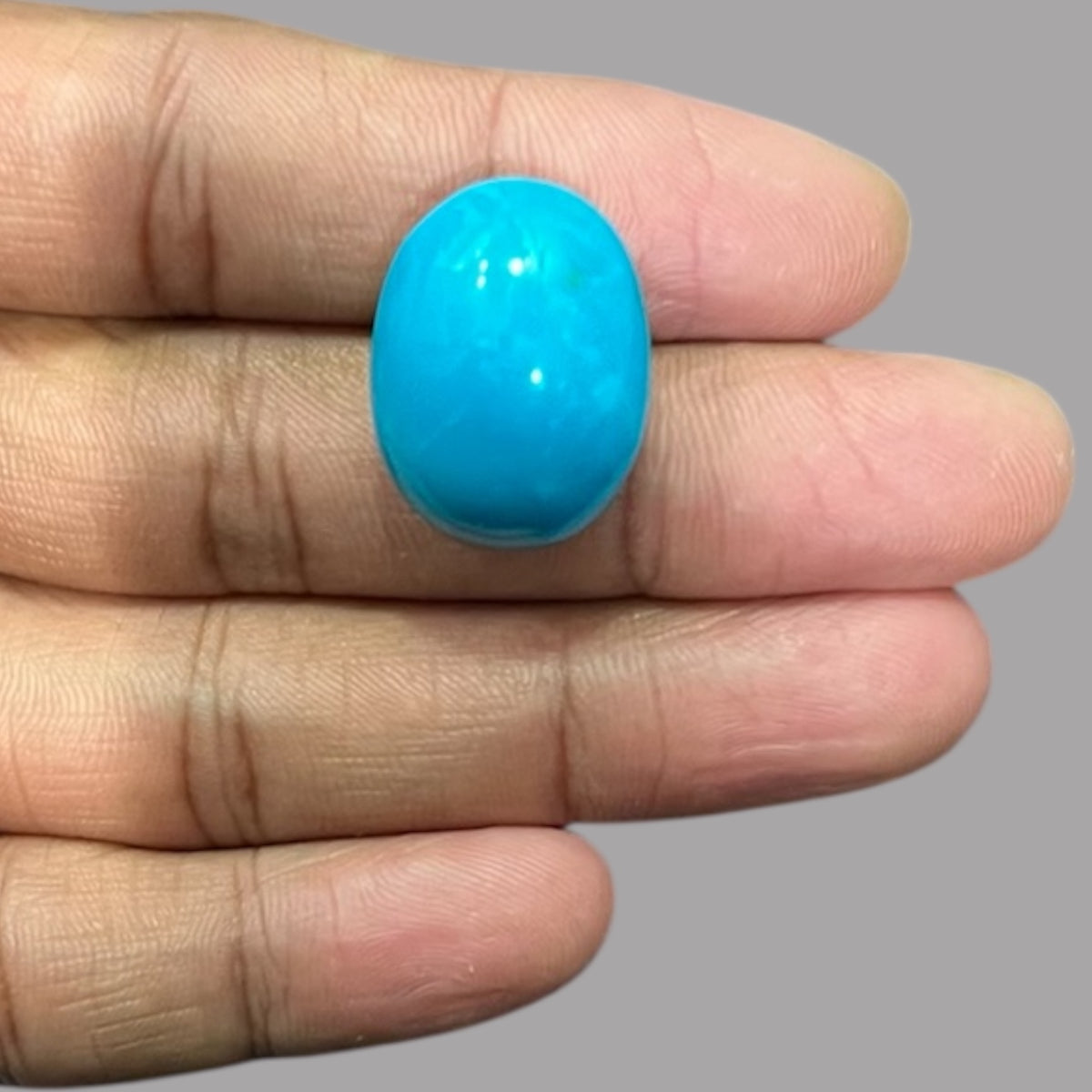 Raw Turquoise Stone 32.76 Carats 23.8 x 17.8 x 11.9 mm in Oval