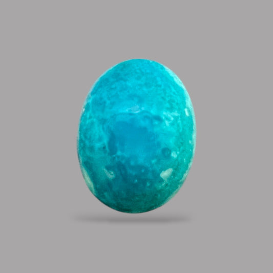 Raw Turquoise Stone 5.63 Carats 13.6 x 10.5 x 5.9 mm in oval