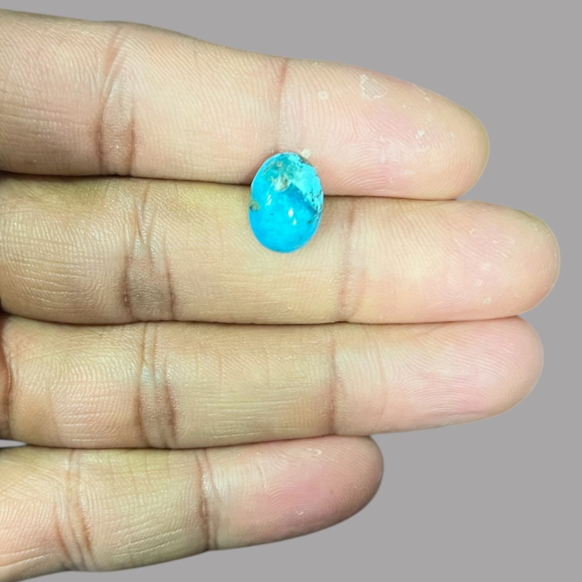 Raw Turquoise Stones For Sale 3.74 Carats 12.4 x 9.1 x 4.6 mm in Oval