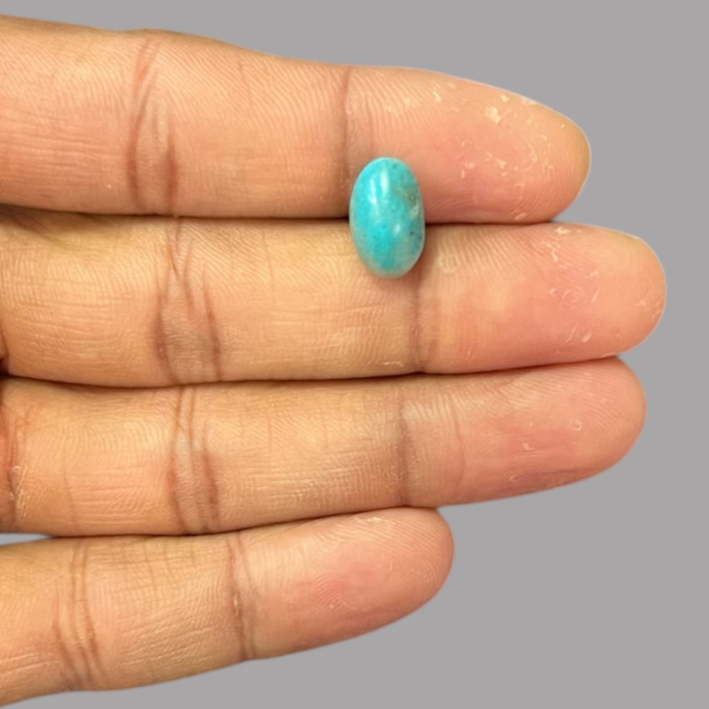 Raw Turquoise Stones For Sale 3.99 Carats 12.9 x 8 x 5.6 mm in Oval