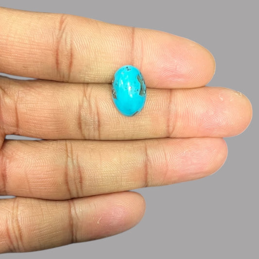 Raw Turquoise Stones For Sale 7.46 Carats 15.6 x 10.5 x 6.9 mm in Oval