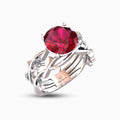 Rawiya Ruby Ring 18K White Gold