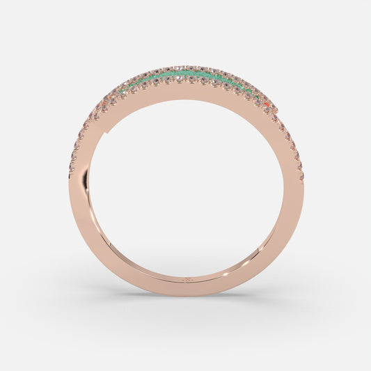 Rayannah Emerald Ring 18k Rose Gold
