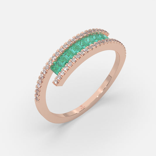 Rayannah Emerald Ring 18k Rose Gold