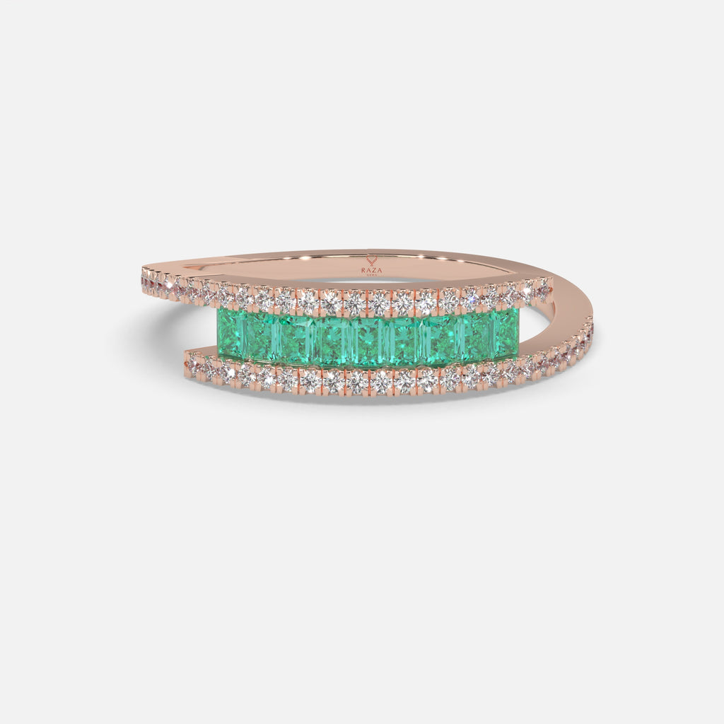 Rayannah Emerald Ring 18k Rose Gold