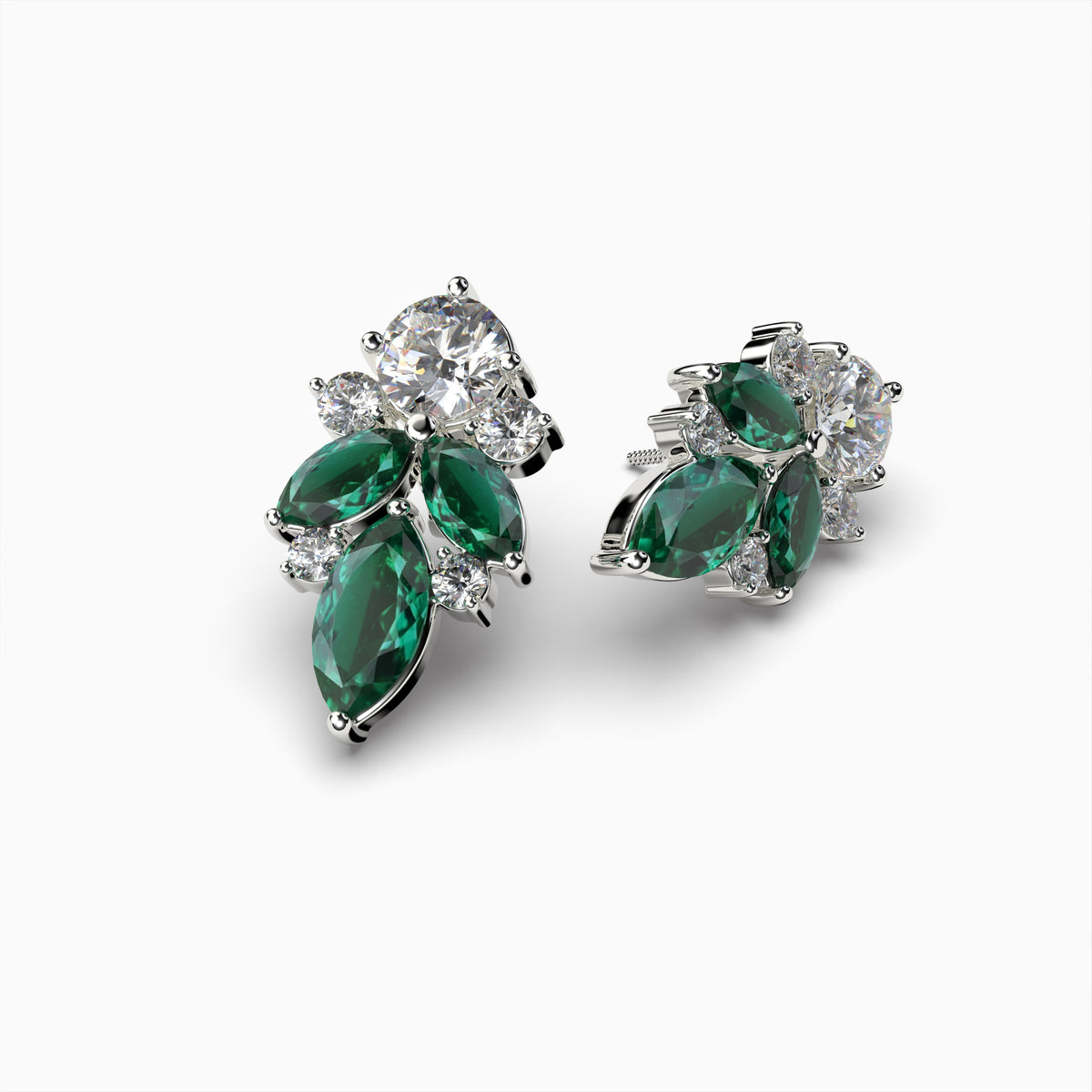 Adeline Real Zambian Emerald Earring Natural and Elegant Design