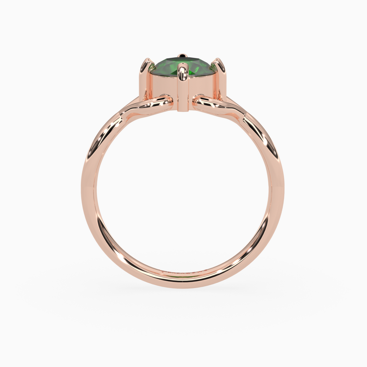Emerald Ring fareen 18K Rose Gold