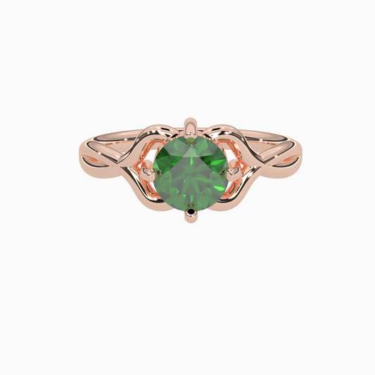 Emerald Ring fareen 18K Rose Gold
