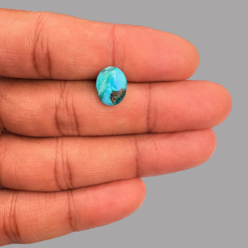 Real Feroza Stone 2.63 Carats 11.4 x 8.8 x 3.3 mm in Oval