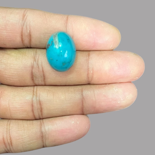 Real Firoza Stone 20.93 Carats 19.8 x 14.7 x 10.9 mm in Oval