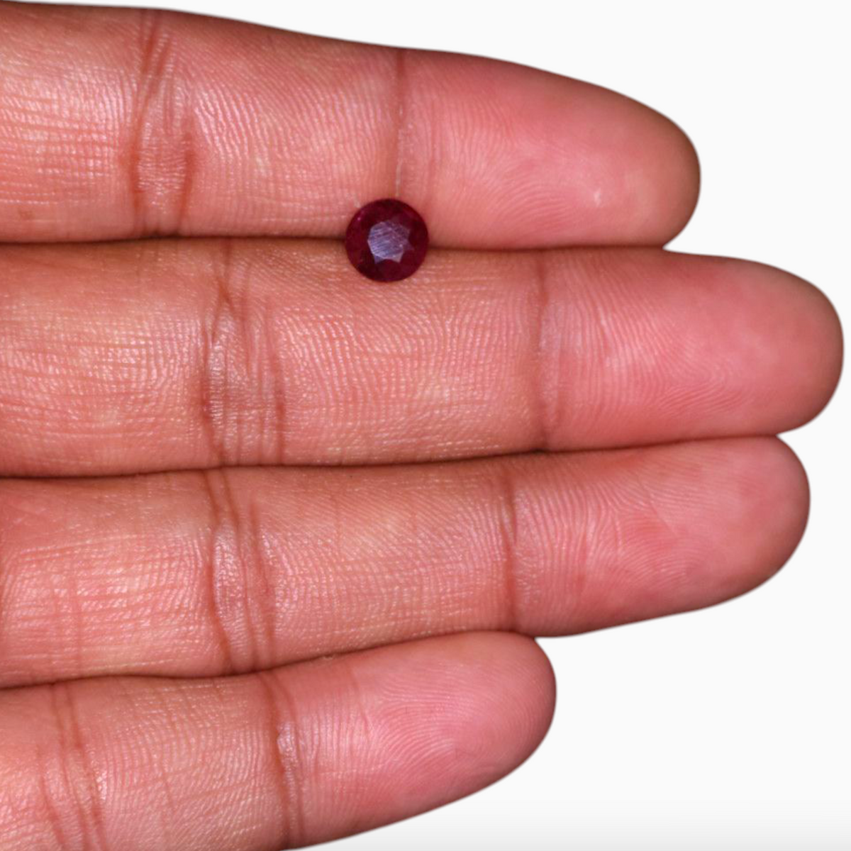 Real Rubies In  Round Shape 1.51 Carats 7mm Size