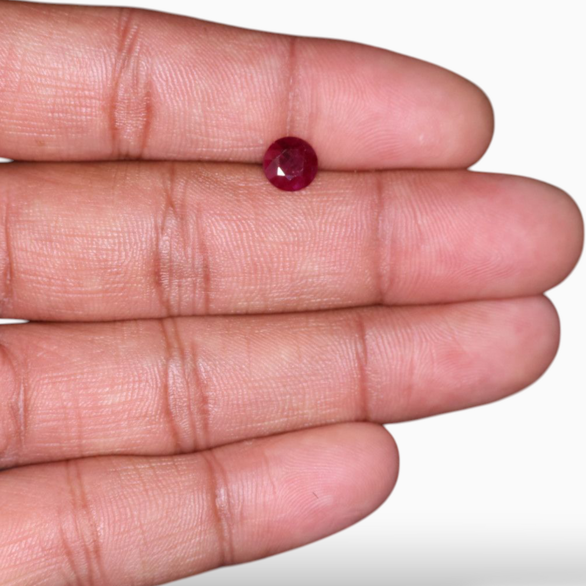 Real Rubies In  Round Shape 1.84 Carats 7mm Size