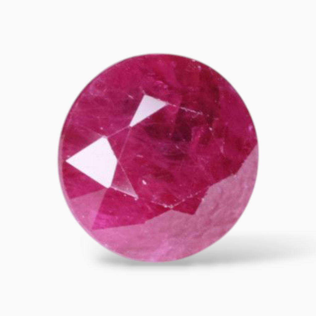 Real Rubies In  Round Shape 1.84 Carats 7mm Size