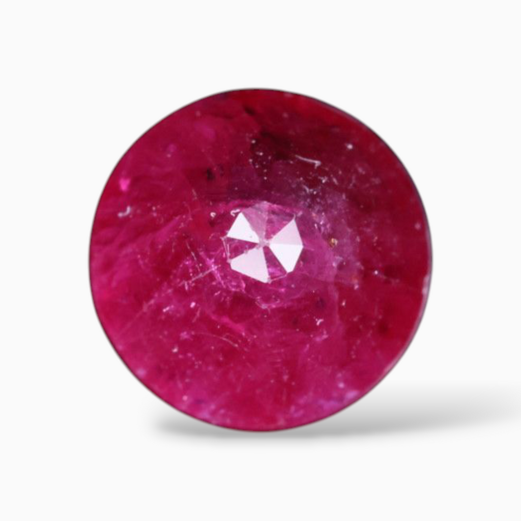 Real Rubies In  Round Shape 1.84 Carats 7mm Size