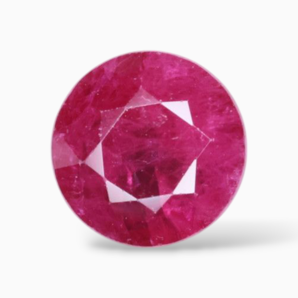 Real Rubies In  Round Shape 1.84 Carats 7mm Size