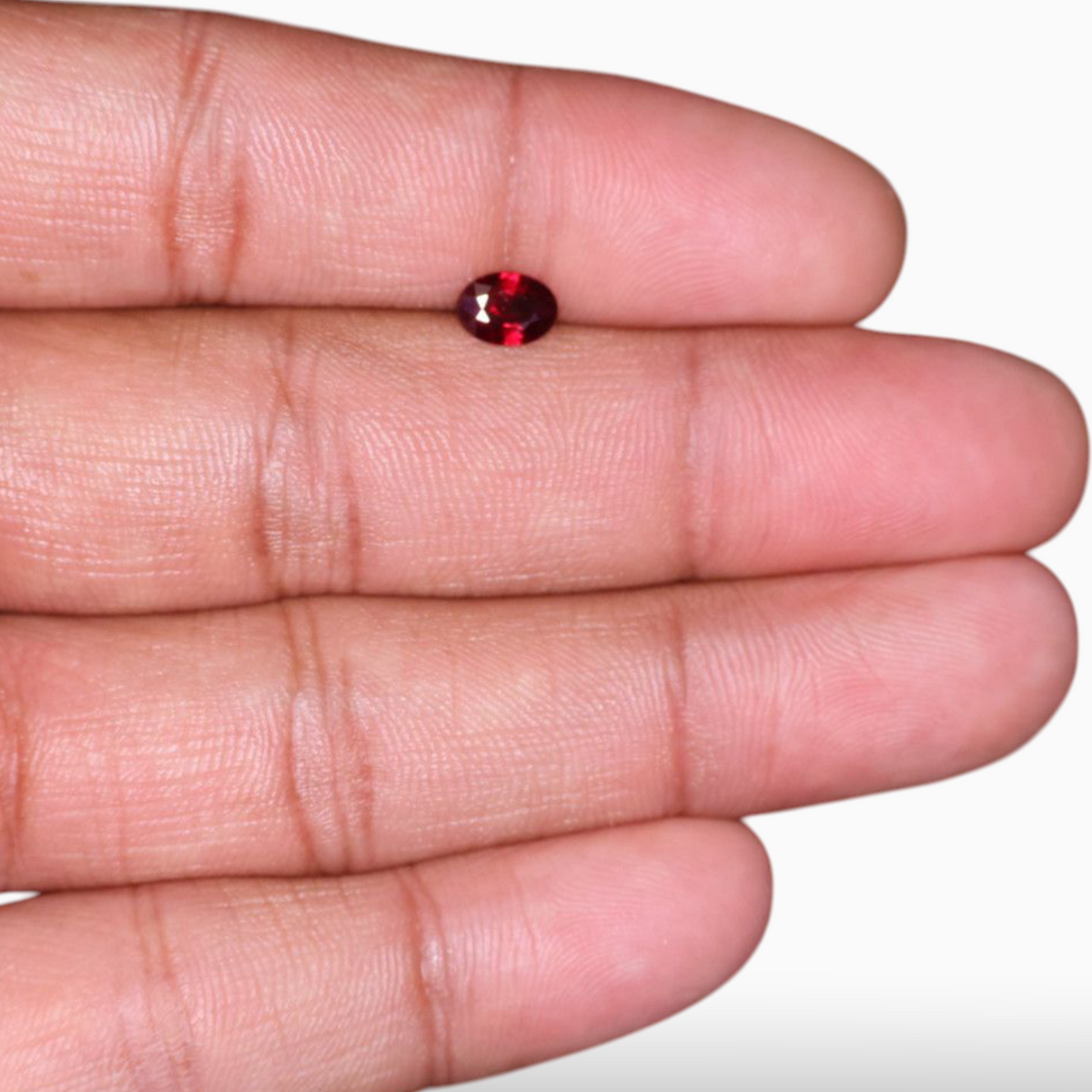 Real Ruby Mozambique For Sale In Oval Shape 0.75 Carats 6.6x4.8mm Size