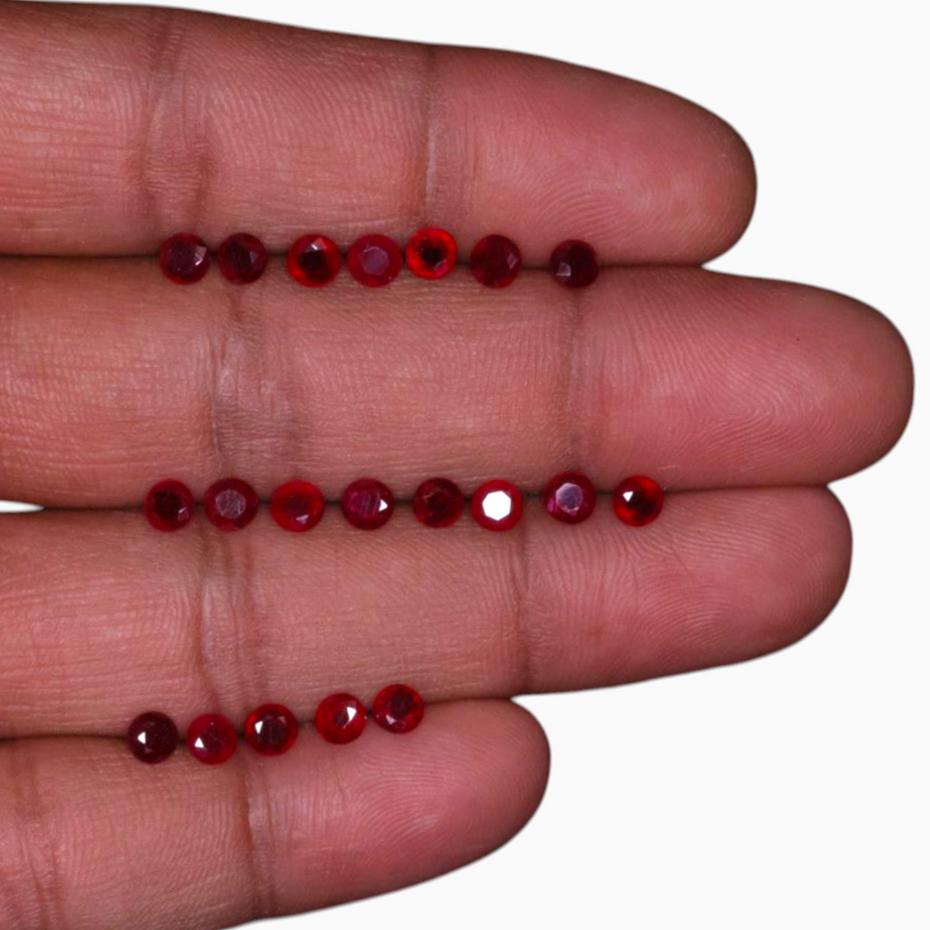 Loose Rubies For Sale  Round Shape 27.50 Carats Mix Size