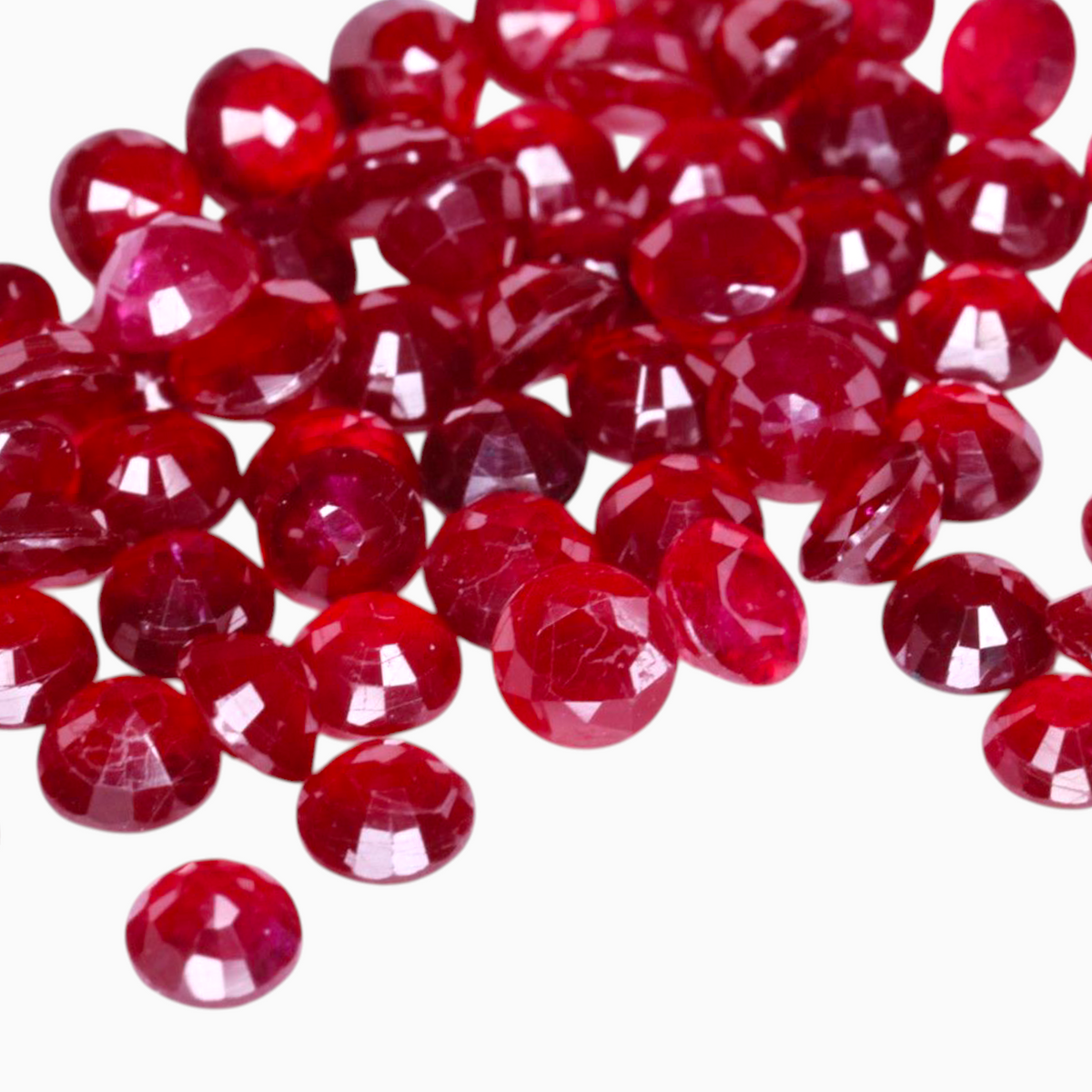 Loose Rubies For Sale  Round Shape 27.50 Carats Mix Size