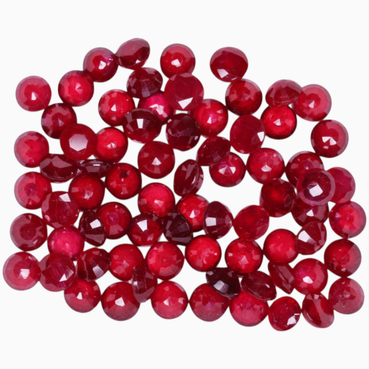Loose Rubies For Sale  Round Shape 27.50 Carats Mix Size