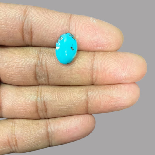 Real Turquoise For Sale 4.25 Carats 14.6 x 10.5 x 4 mm in Oval 