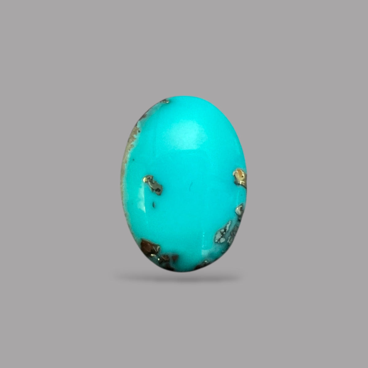 Real Turquoise For Sale 4.25 Carats 14.6 x 10.5 x 4 mm in Oval 