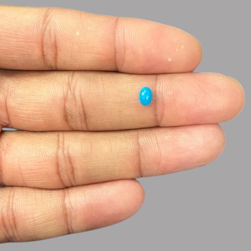 Real Turquoise Stone 0.40 Carats 5.9 x 4 x 2.3 mm in oval
