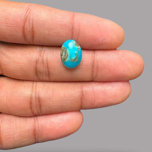 Real Turquoise Stone 4.17 Carats 13.5 x 10 x 4.7 mm in Oval